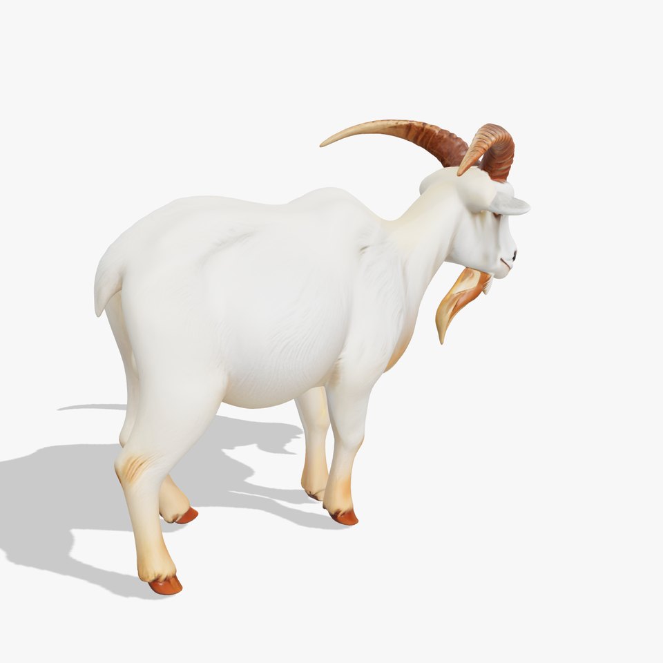 Mountain Goat Realistic Sculpture model pack